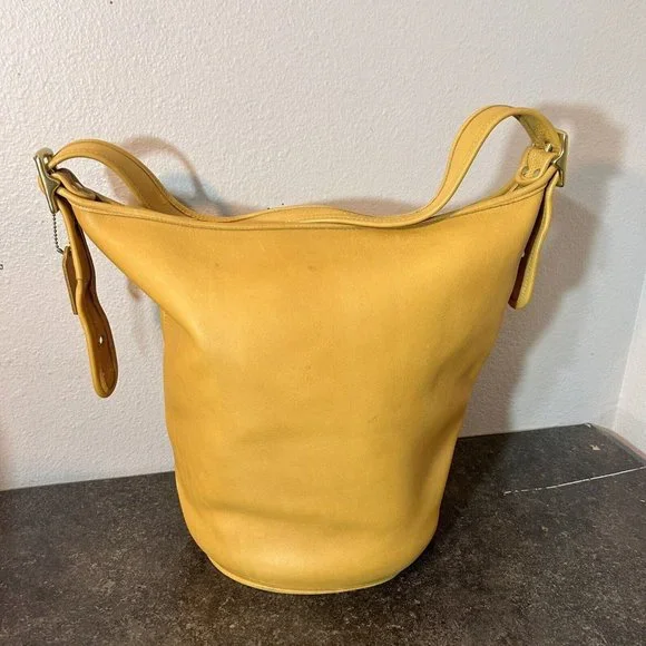 Vintage Coach XL Duffel Sac Yellow